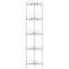 HuggieGems 5 Tier Floor Standing Corner Shower Caddy Organizer Shelf