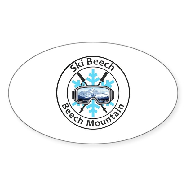 CafePress Ski Beech Beech Mountain North Carolina Oval Car Bumper