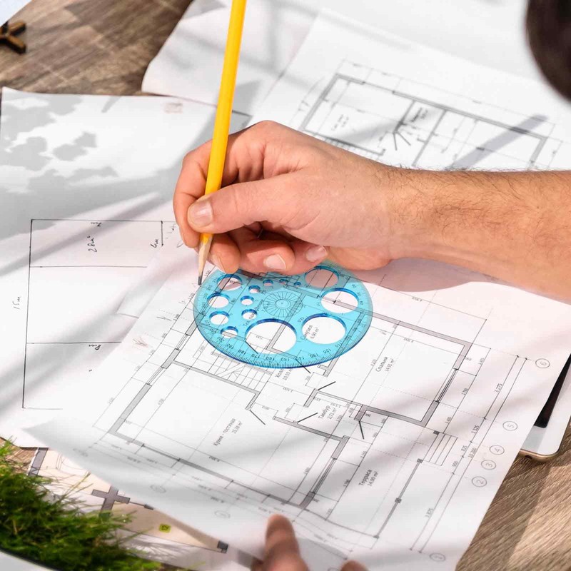 Circle Template for Drawing, Plastic Circle Stencil Geometric Circle Ruler