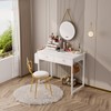 Lufeiya Small White Kids Desk with Drawers for Bedroom, 32