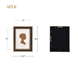 AELS 5x7 Inch Vintage Picture Frame, Elegant Antique Photo Frames with Glass Front, Photo Display, Tabletop Wall Hanging, Gift Ideas, Black with Gold Trim