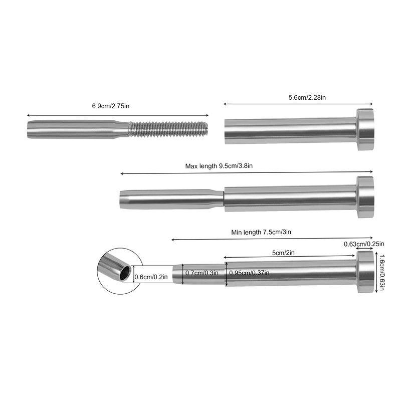 20 Pcs 3/16" Invisible Turnbuckle Kit, 316 Stainless Steel Cable