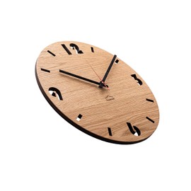 huamet CH41-A-1604 Wooden Wall Clock Made of Pine Wood Square Unique Design Silent without Ticking Quality Product Made in South Tyrol