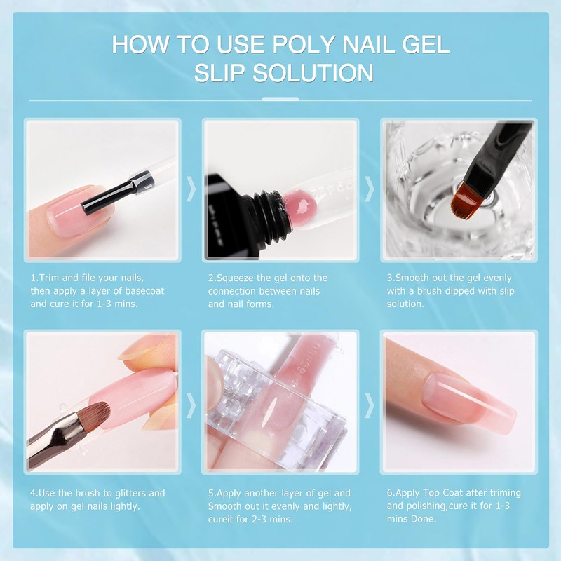 SULLMAR Nail Slip Solution 2.7 fl.oz for Poly Nail Gel