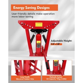 12 Ton Hydraulic Pipe Bender, Manual Copper Tubing Bender with 6 Dies (1/2",3/4",1",1-1/4",1-1/2",2"), 90°-180° Adjustable Rollers for Steel Iron Metal Ratcheting