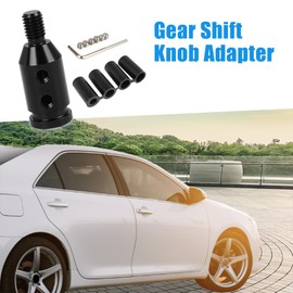 A ABSOPRO Car M10 x 1.5 Gear Shift Knob Adapter Non Threaded Shifter Black