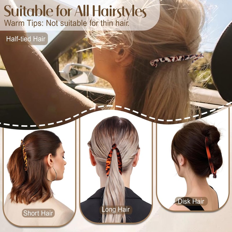 Banana Hair Clip, 4 PCS Large Banana Clips for Women