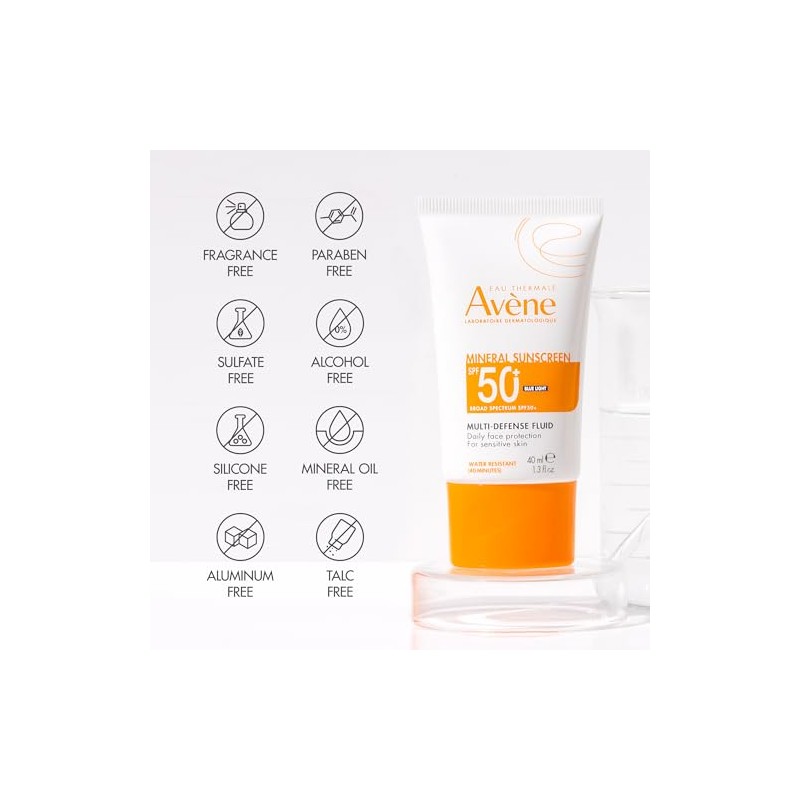 Avène Mineral Sunscreen Multi-Defense Fluid SPF 50+