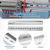 VooGenzek 4 pieces aluminium DIN rail, DIN rail support rail,