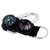 Compass Thermometer Key Holder, Small, Multi-functional, Carabiner Included, Compact, Portable,