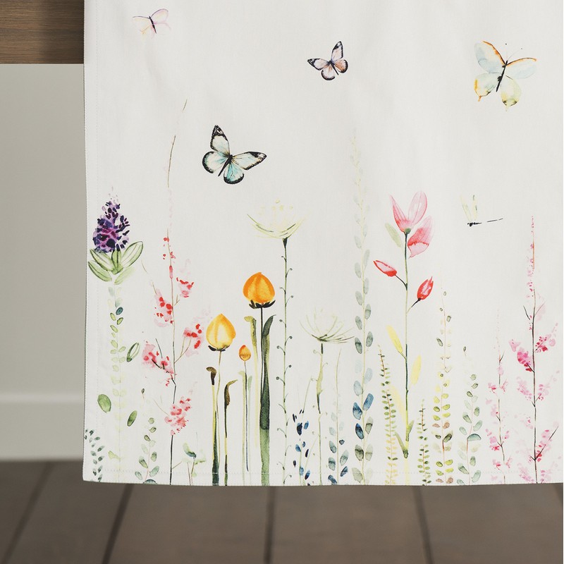 Maison d' Hermine Spring/Summer Table Runner, 100% Cotton, Decorative Easter