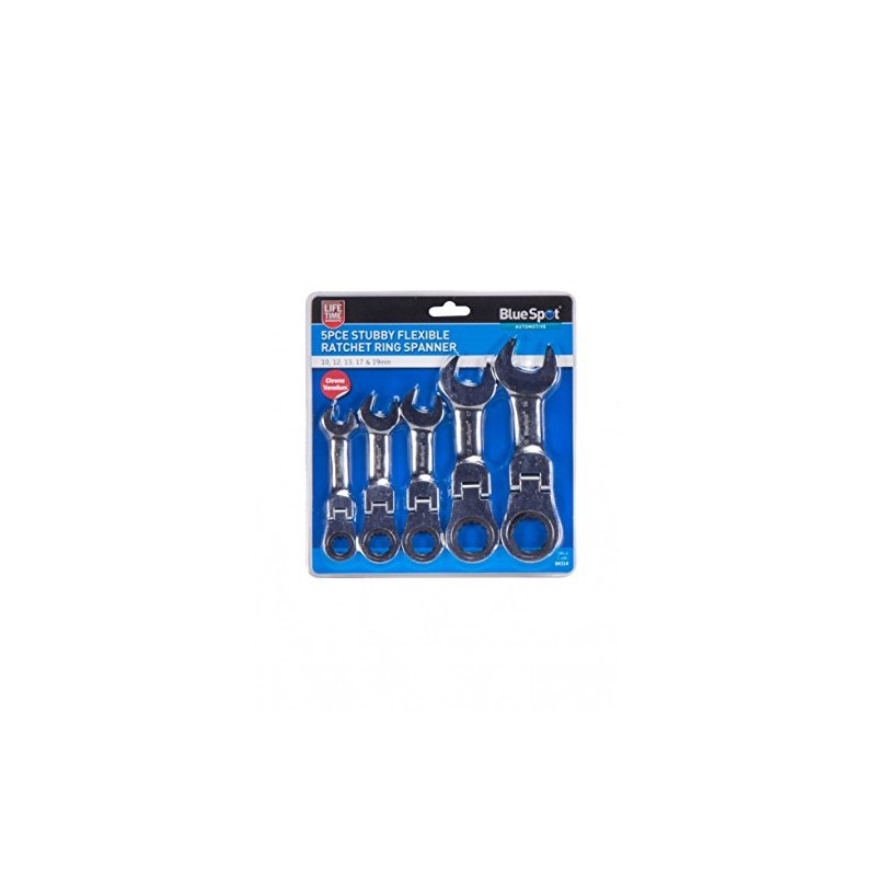 Blue Spot Tools 04314 BlueSpot 5 PCE Flexible Stubby Ratchet