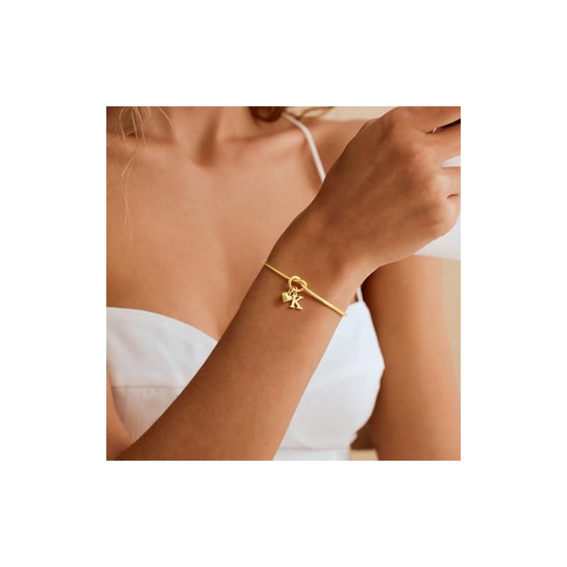 M MOOHAM - Pulseras con inicial de nudo para mujeres