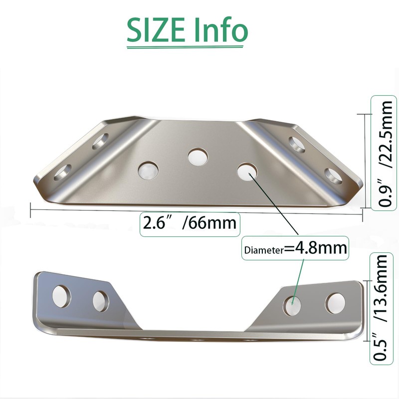 Universal Stainless Steel Furniture Corner Connector Heavy Duty Corner Bracket,20