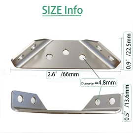 Universal Stainless Steel Furniture Corner Connector Heavy Duty Corner Bracket,20 Pcs Angle Brackets Hardware Bracket Silver Metal Corner Braces for Wood with Screws, Shelf Supports Aufuga (20)
