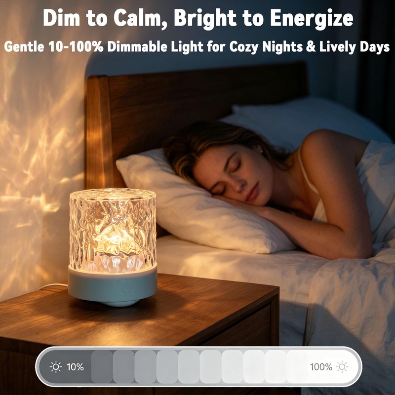 Ocean Wave Light Projector, Water Ripple Aurora Projection Ambient Lamp