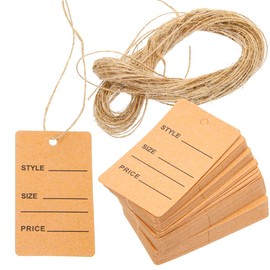 ULTECHNOVO Tags - 200pcs Hang Tag String, Store Tags Clothing Tags Writable Paper Tags Clothes Size Tags for Clothes Retail Store