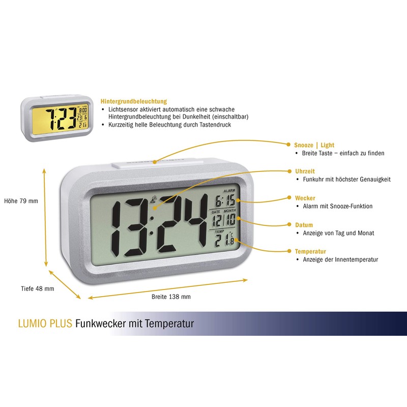 TFA Dostmann Lumio Radio Alarm Clock