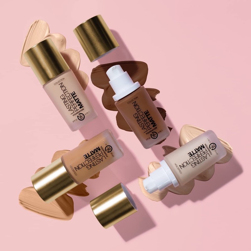 Collection Cosmetics Lasting Perfection Matte Foundation, Full Coverage, 27ml, Dark