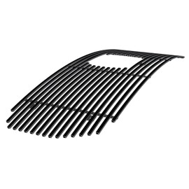 APS Premium Stainless Steel Black 8x6 Horizontal Billet Grille Grill Insert Compatible with Honda Ridgeline 2021 2022 2023 Main Upper N19-J78156H