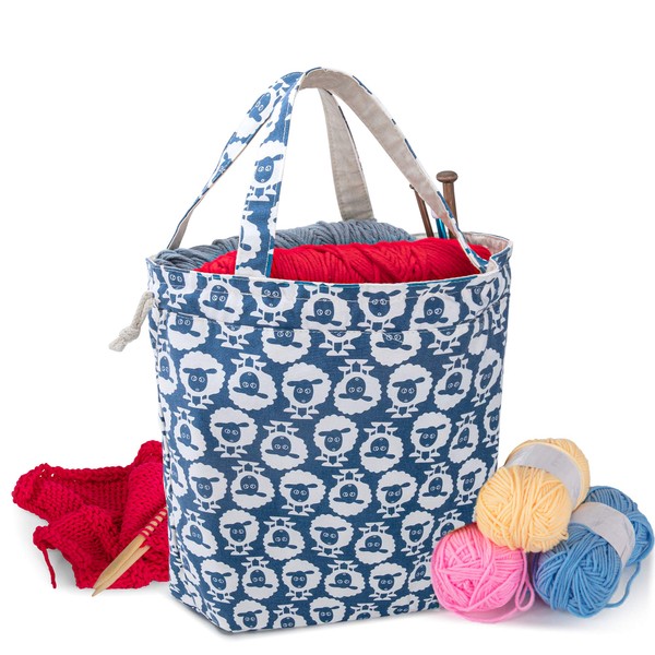 Teamoy Wool Storage Bag, Knitting Bag for Wool Storage, Yarn and Crochet Accessories, Sheep