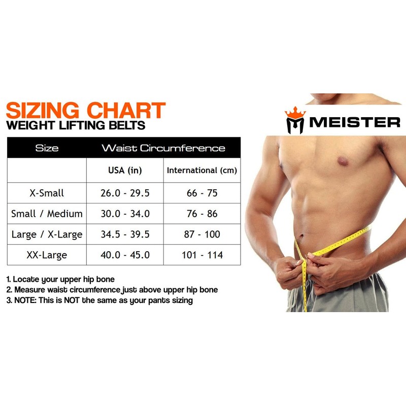 Meister 6" Neoprene Weight Lifting Belt, red