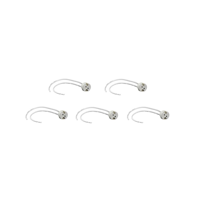 5 x Ceramic Lamp Holder Halogen LED Socket G4 GX5.3