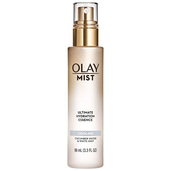 Face Mist by Olay, Cooling Facial Mist, Ultimate Hydration Essence with Cucumber Water & White Mint, 3.3 Fl Oz