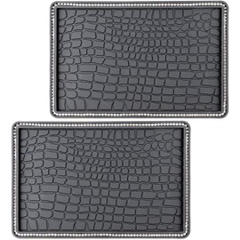 Almohadillas Antideslizantes para Tablero de Auto 2piezas Protección Solar y Resistencia al Desgaste, Hechas de PVC Gemas de Imitación para Salpicadero
