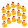EXCEART 60 Pieces Resin Christmas Hat Duck Pendant DIY Card