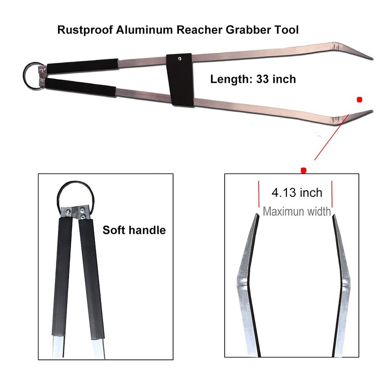 Egoola Long Trash & Garbage Picker Grabber Tool,Lightweight Aluminium &