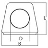 flanged cowl ventilator, 125x145x50mm