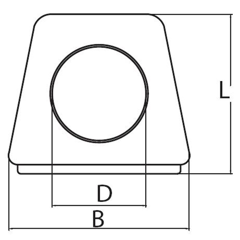 flanged cowl ventilator, 125x145x50mm