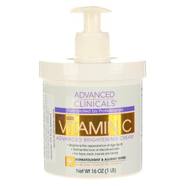 ADVANCED CLINICALS CREMA CORPORAL VITAMINA C ILUMINACION AVANZADA CON A. FERULICO, ACEITE DE COCO Y VITAMINA E 454GR