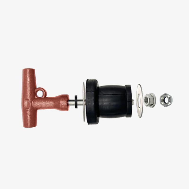 T-Handle Scupper Plugs Expansion Rubber Plugs Boat Drain Plug Twist-Turn