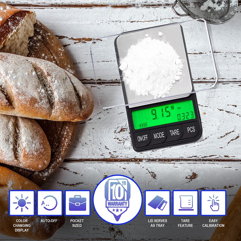 American Weigh Scales Digital Pocket Scale AC Series 1200g x
