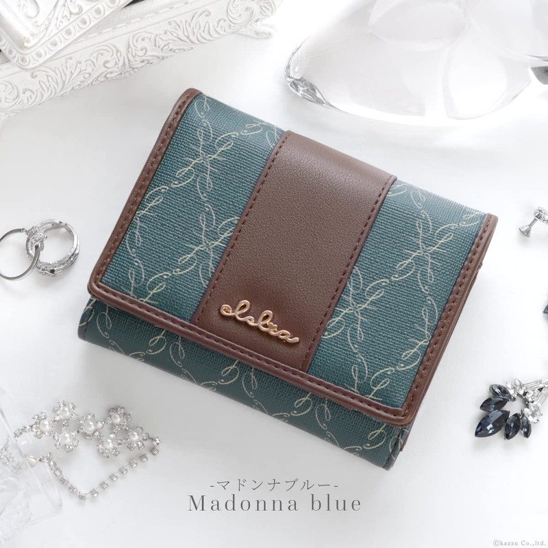Cleria CL-18015 Women's Bifold Wallet, Compact, Large Capacity, Belle Series,