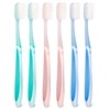 QIANTAIYING Extra Soft Toothbrush 6-Pack, Regular Head (3 Colors -