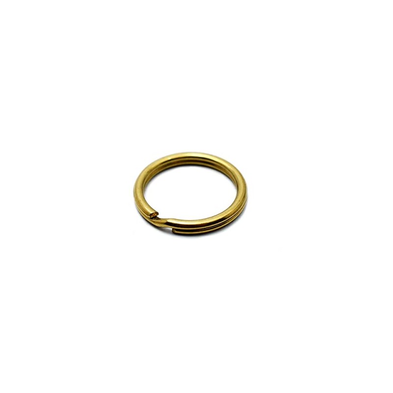 CHAOS Key Ring Keychain Parts, 0.6 inches (16 mm), Brass,