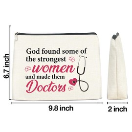 LGLZSHP Doctor Gifts Makeup Bag Thank You Gifts for Women Doctor Medical Student Graduation Gift Cosmetic Bag Future Doctor Zipper Makeup Pouch