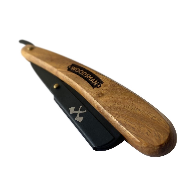 Woodsman - Porta Navajas Para Afeitar Madera Y Acero Inoxidable
