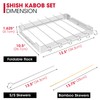 Unicook Upgraded Stainless Steel BBQ Shish Kabob Set, Large Foldable