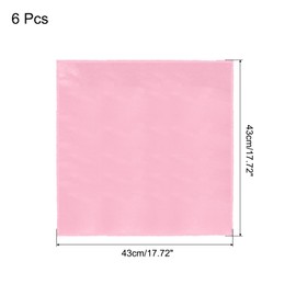 MECCANIXITY 6pcs Cloth Napkins Pink Satin Table Napkins Polyester Square Bright Table Napkin Fabric Table Napkin for Event Wedding Party Table Decoration,17x17 Inch