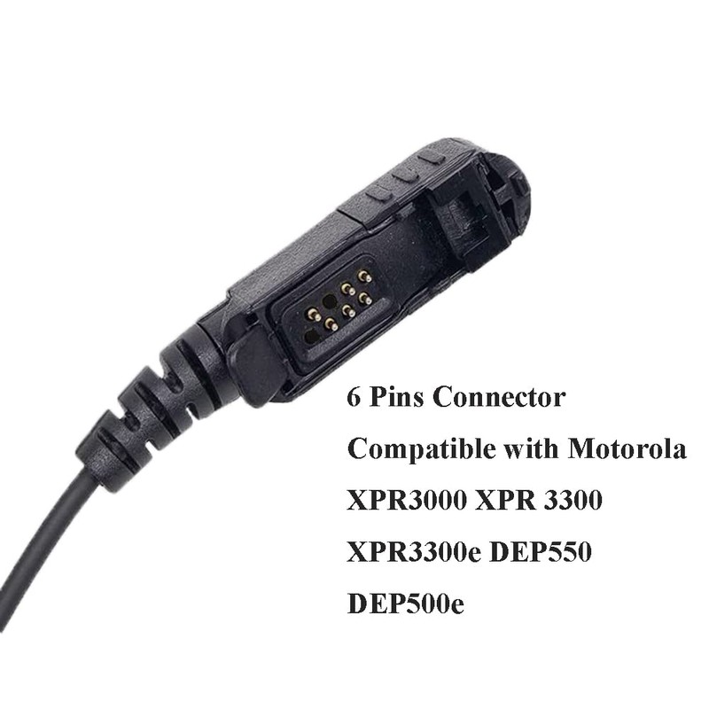 G Shape Earpiece Two Way Radio Headset 6 Pins Surveillance