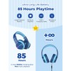 iClever BTH12 Kids Bluetooth Headphones,Colorful LED Lights Kids Headphones Wireless,74/85dBA
