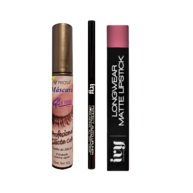 Kit de Maquillaje Profesional, Rímel Prosa con Cepillo de Silicona