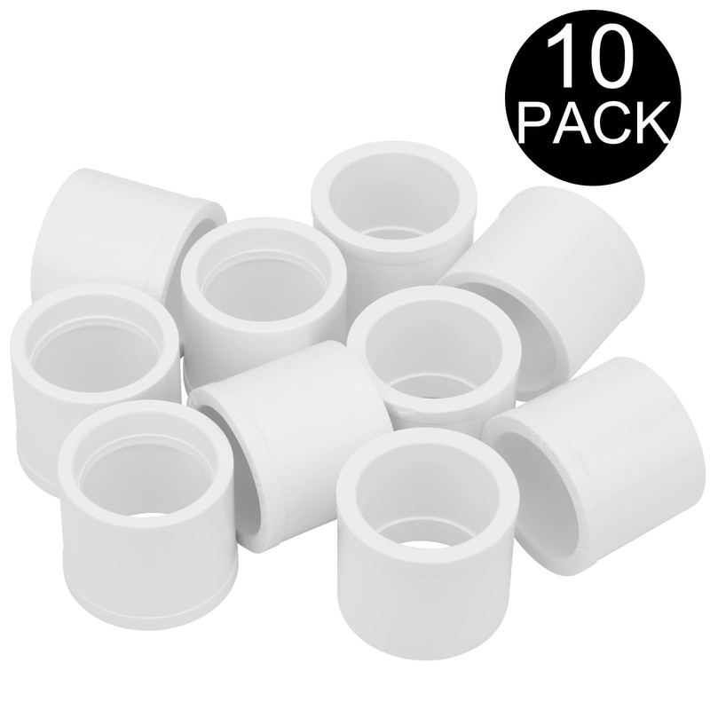 Lswteiz 10Pack 1-1/4"x 1" PVC DWV Reducing Bush Adapter Pipe