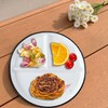 Hoshisea Divided Ceramic Dinner Plate, Split Diet Plate, Snack Plate,