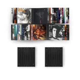 Koss Record Wall Rack (2 pack), Vinyl Holder for Storage and Display, Expandable and Configurable to Fit Your Space, Black