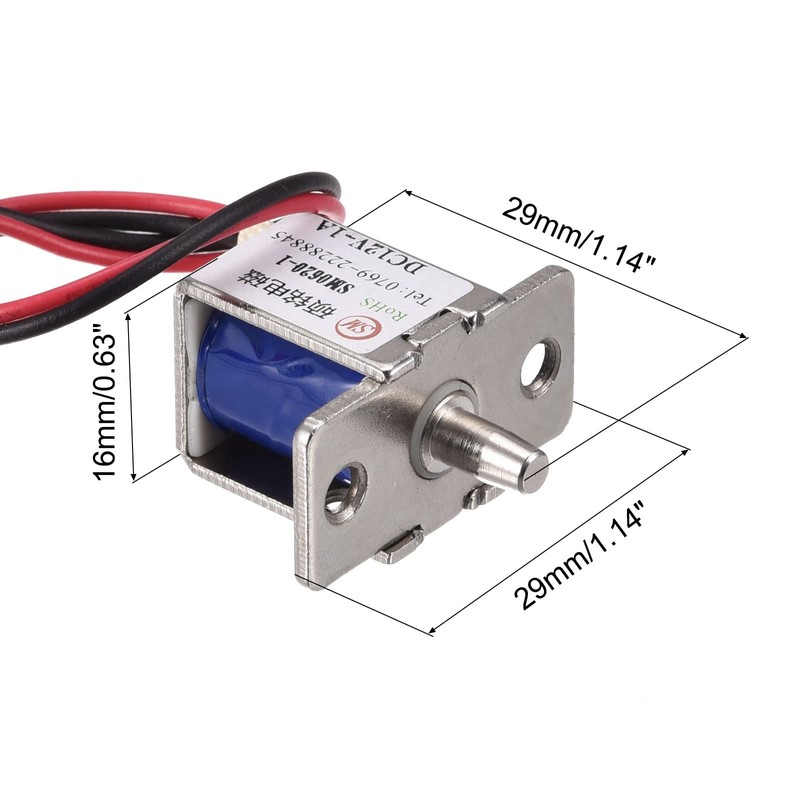 sourcing map Electromagnetic magnetic lock DC12V for cabinet door drawer